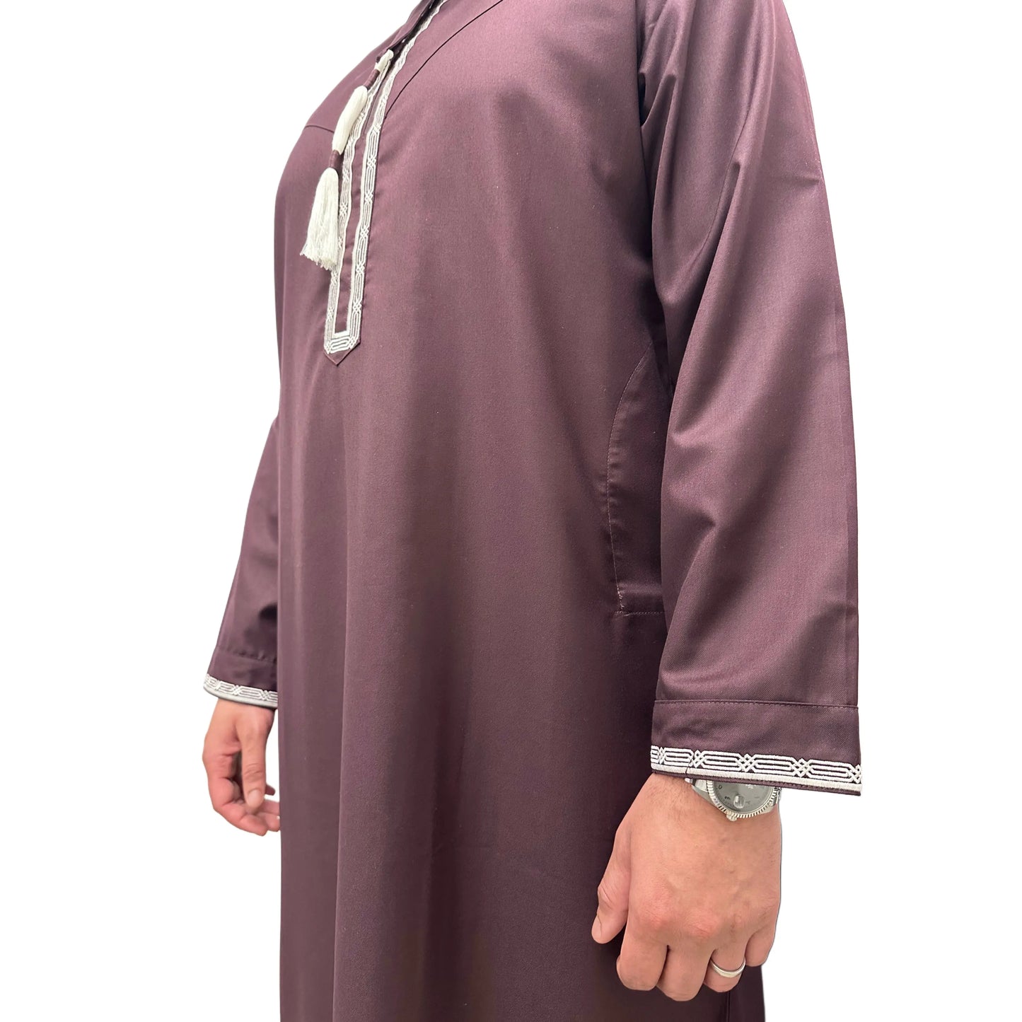 Burgundy Omani Thobe Sahara Styles