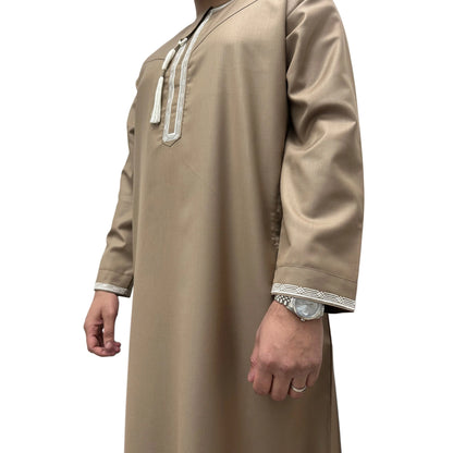 Light Brown Omani Thobe Sahara Styles