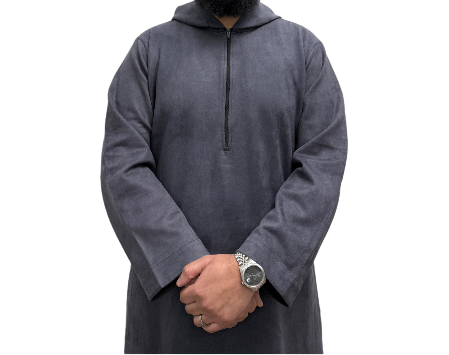 Hooded Suede Thobe Sahara Styles