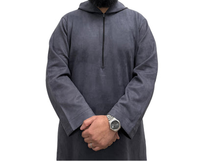 Hooded Suede Thobe Sahara Styles