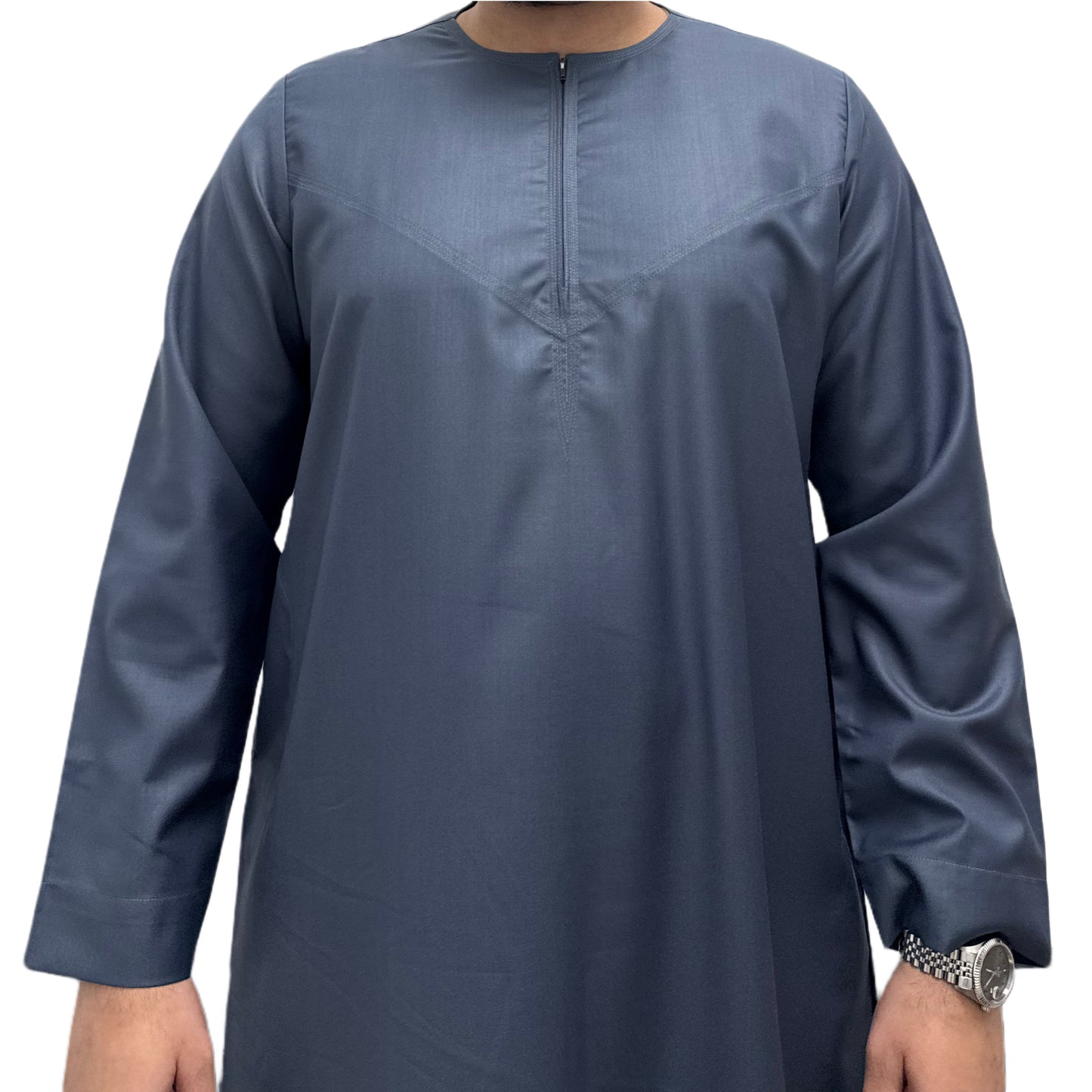 Blue Grey Omani Thobe