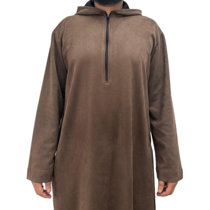 Hooded Suede Thobe My Store
