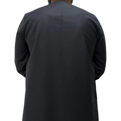 Charcoal Grey Omani Thobe Sahara Styles