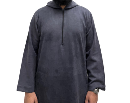 Hooded Suede Thobe Sahara Styles