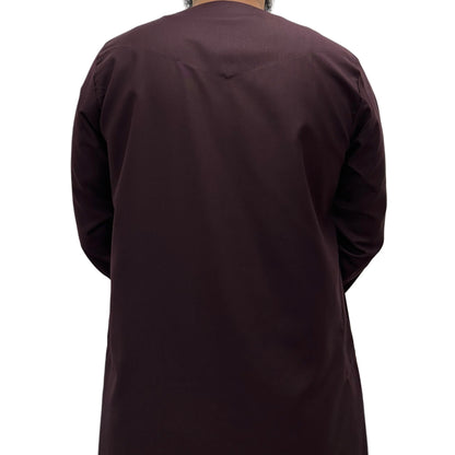 Burgundy Omani Thobe Sahara Styles