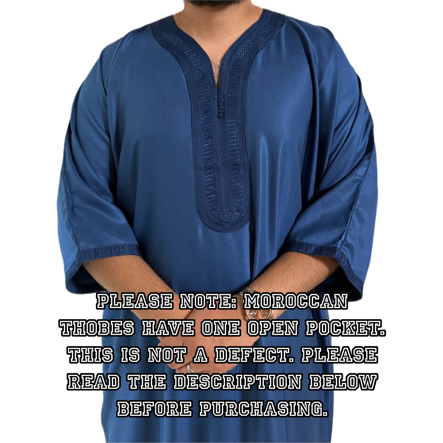 Blue Moroccan Gandoura Thobe