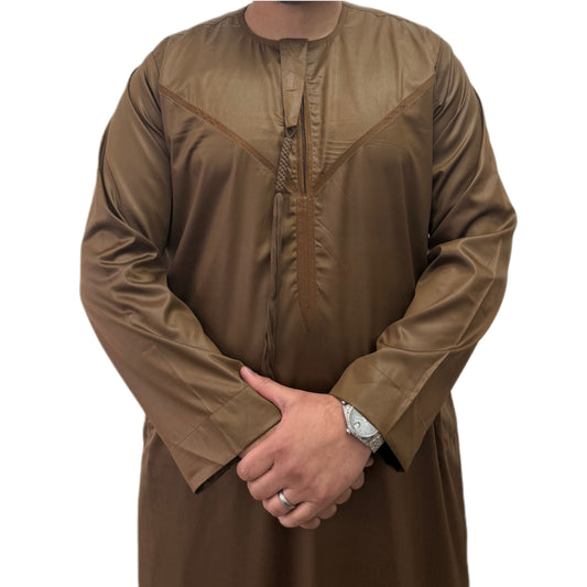 Brown (Shiny) Omani Thobe