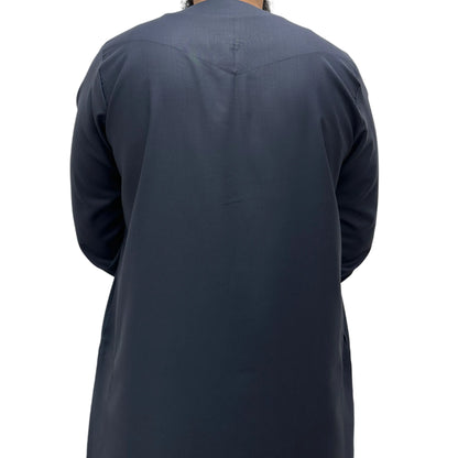 Blue Grey Omani Thobe Sahara Styles