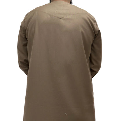 Light Brown Omani Thobe Sahara Styles