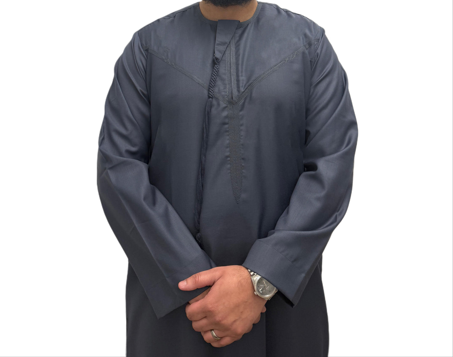 Blue Grey Omani Thobe