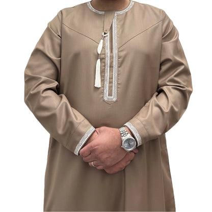Light Brown Omani Thobe Sahara Styles